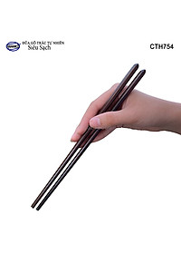 Đũa đầu búp gỗ Trắc Việt Nam Siêu sạch (10 đôi) Kháng khuẩn, không nấm mốc (CTH754) để mộc siêu bền - an toàn sức khỏe