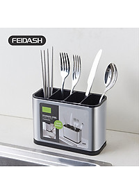 Hộp Đựng Dao Dĩa Đũa Bằng Thép Không Gỉ Cao Cấp Thương Hiệu FEIDASH 