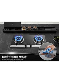 Bếp gas âm kính Sunhouse SHB8836, Mặt kính cường lực siêu bền, Có cảm biến tự động ngắt gas, Hàng chính hãng - Bảo hành 24 tháng tại nhà
