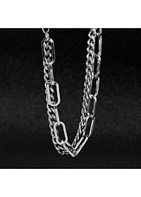 Vòng đeo tay lắc tay 2 lớp titan không đen không gỉ