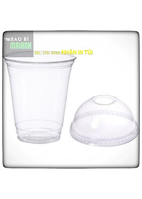 100 LY CỐC NHỰA CÓ LẮP CẦU ly cốc nhựa có nắp cầu loại 400ml & 500 ml , cốc nhựa dùng 1 lần, đựng cafe, trà sữa...