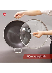 Chảo chống dính bếp từ iMat Hybrid kết hợp giữa lớp phủ điêu khắc chống dính Daikin và inox 430 chống xước