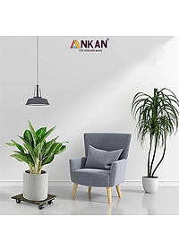 Kệ Để Chậu Cây Có Bánh Xe Cỡ Lớn 35cm Màu Xám Đen Dùng Để Để Chậu Cây - Chậu Hoa Thuận Tiện Di Chuyển