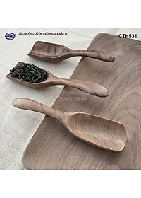 Thìa/Muỗng xúc trà gỗ Óc Chó (15cm) CTH531 - Dùng xúc cafe, xúc gia vị, ăn uống sạch, decor trang trí