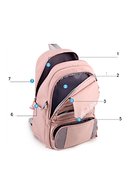 Balo nữ sinh đi học không thấm nước cao cấp phong cách hàn quốc 15.6"