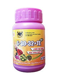 Phân bón lá đầu trâu MK 6-30-32+TE chuyên cho Lan - hoa Hồng và hoa cảnh giúp RA NHIỀU HOA - HOA LÂU TÀN hộp 100g