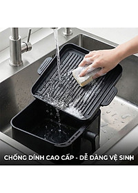 Nồi Chiên Không Dầu Kèm Vỉ Nướng 2-in-1 Mishio MK407: Nâng Tầm Món Ngon, Tiện Lợi Vượt Trội - hàng chính hãng