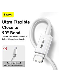 Cáp sạc Baseus Superior Series sạc nhanh dùng cho iPhone (2.4A, 480Mbps, Fast charge, ABS/ TPE Cable) - Hàng chính hãng