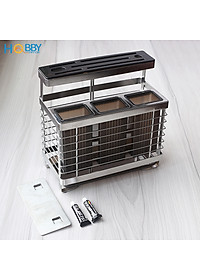 Kệ đựng đũa muỗng dao kéo inox 304 dán tường Hobby home decor KDMT3