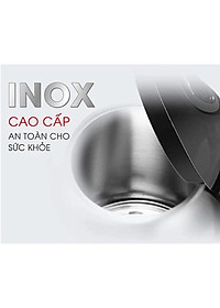 Ấm Đun Nước Siêu Tốc Inox 1.8L  Cao Cấp, Bình Đun Nước Nóng Cách Nhiệt An Toàn, Tiện Dụng - Chính hãng MINIIN 