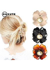 Kẹp Tóc Càng Cua Hoa Trà Hàn Quốc Cao Cấp