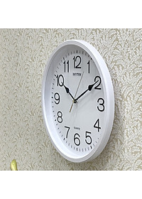 Đồng hồ treo tường Nhật Bản Rhythm CMG734NR03, Kt 31.2 x 5.0cm, 710g Vỏ nhựa, dùng PIN