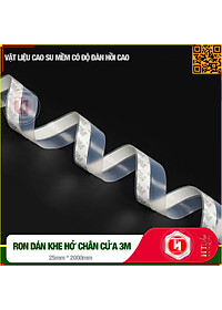 Cuộn Ron Dán Che Khe Cửa,Chân Cửa HT SYS - Lớp Keo Dán 3M Chống Nước - Chống Gió Lùa - Chống Ồn - Bụi Bẩn - Ngăn Côn Trùng -  Cuộn 25mm/35mm/45mm Dài 2 Mét