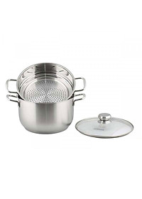 Bộ Nồi Xửng Hấp Từ Nắp Kính Fivestar Tặng 5 Muỗng – Bạc