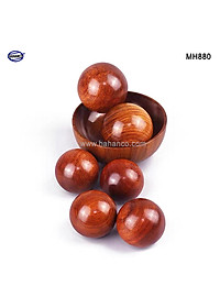 Combo 2 quả bi lăn tay gỗ hương để mộc (Đủ size) Mát xa giúp dẻo tay, chống mỏi toàn diện