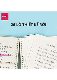 Sổ Còng Sổ Tay A5 B5 Bìa Nhựa Cứng 120 200 Trang Có Thể Thay Lõi Sổ Ruột Sổ Nhiều Size Deli - Phù Hợp Làm Sổ Kế Hoạch Planner, Nhật Kí, Tập Vở Ghi Chép Bullet Journal - HA560 EN204