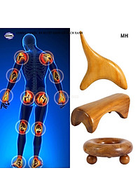 COMBO bộ 13 Dụng Cụ day ấn Huyệt Mát xa toàn thân kiểu Thái bằng gỗ Bách Xanh (MH848) Chăm sóc sức khỏe