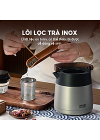 Bình pha trà giữ nhiệt inox có lõi lọc trà Lebenlang LBL3031 và LBL3035, 1L và 1L5 - hàng chính hãng