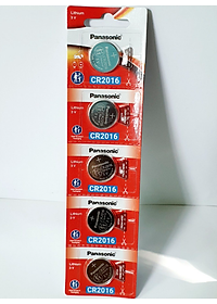 Vỉ 5 viên Pin nút Panasonic 3V CR-2016/5BE - Hàng chính hãng