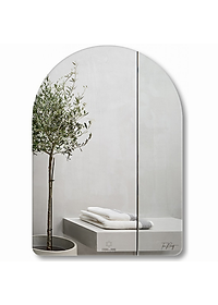 Gương soi viền tròn KG105 nhà tắm tráng bạc cao cấp loại tốt, bao ko bể vỡ, kiếng cường lực 5mm - Hàng chính hãng