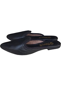 Dép bít mũi TRƯỜNG HẢI da bò thật mềm mại không bong tróc đế cao su chồng mòn êm ái BMN0361