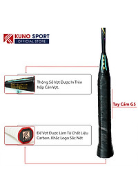 Vợt Cầu Lông 4U KUNO Speed K502 Carbon Chính Hãng, Chuyên Tấn Công Phiên Bản Nâng Cấp Mới, Được Lựa Chọn Mức Căng 1 Cây