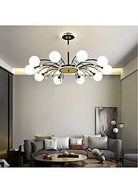Đèn chùm GIESY kiểu dáng sang trọng, hiện đại trang trí nhà cửa cao cấp loại 10 bóng - kèm bóng LED chuyên dụng.