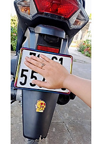 Khung Biển Số Xi Titan Full Bộ tặng MECA gắn mọi loại xe máy như hình