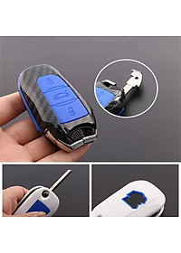 Ốp chìa khóa Carbon Peugeot 3008, Peugeot 5008 kèm móc đeo INOX