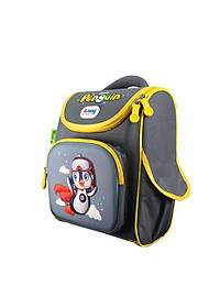 Balo chống gù B.bag Genius Box F2 Penguin màu Xám dành cho bé học sinh tiểu học từ 6 đến 11 tuổi B-12-105