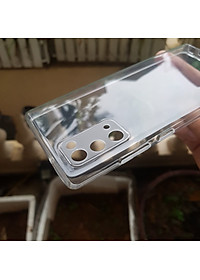 Ốp cho Samsung Galaxy Note 20 - Silicon trong suốt hãng GOR có gờ bảo vệ camera Hàng nhập khẩu