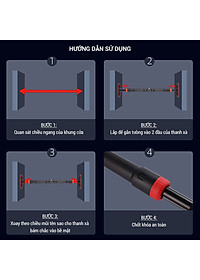 Thanh xà đơn gắn cửa, xà đơn treo tường Thước Thăng Bằng, chịu lực 200kg, chốt khóa an toàn chông trượt tập luyện tại nhà TP201PU