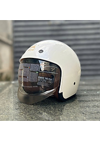 Nón bảo hiểm 3/4 ROYAL M139 có kính âm màu TRẮNG BÓNG