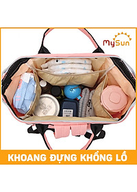 Balo bỉm sữa ĐA NĂNG có túi đựng đồ giữ nhiệt cho mẹ và em bé sơ sinh MÈO YÊU - MySun