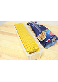 Hộp nhựa đựng & bảo quản đũa thìa, mỳ ống Sanada Seiko 1.3L nắp kín - nội địa Nhật Bản