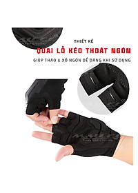 Găng tay xe đạp hở ngón, nửa ngón đệm chống sốc 2 lớp S191 thoáng khí lau mồ hôi, chống trơn trượt Cycling Mai Lee