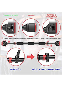 Xà Đơn Treo Tường Gắn Cửa Đa Năng Độ Dài Tùy Chỉnh Giúp Bạn Tập Gym, Tập Cơ Bụng, Cơ Vai, Cơ Xô 60-120Cm - Chính Hãng miDoctor (Màu Ngẫu Nhiên)