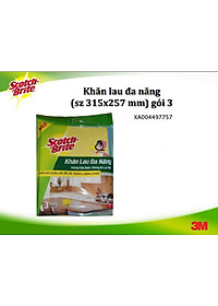 Combo 3 Khăn lau đa năng Scotch-Brite 3M 32x26cm không gây trầy xước, thấm hút nước gấp 20 lần, độ bền cao
