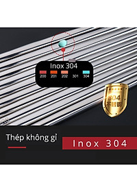 Đũa Vuông Inox 304 Chống Trượt Soika - Hộp 10 Đôi 