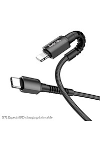 Cáp Sạc Hoco X71 PD20W 3A Type-C Ra Cổng Dành Cho IP Dây Dài 1m - Hàng Chính Hãng