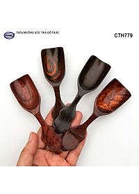 Muỗng xúc trà gỗ trắc/cẩm siêu sạch (HAHANCO) Dụng cụ hữu dụng khi thưởng trà - CTH779