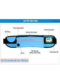 Túi Đeo Bụng Chạy Bộ Chống Nước Teement TM01, Đai Đeo Điện Thoại Chạy Bộ, Túi Đeo Hông Chạy Bộ Phản Quang -hàng Chính Hãng
