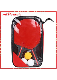 Bộ 2 Vợt Bóng Bàn Chính Hãng miDoctor + Túi Đựng Vợt Bóng Bàn + 3 Bóng 