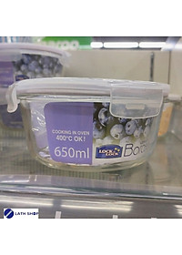 Hộp Thủy Tinh Chịu Nhiệt 650Ml Glass Euro Lock&Lock-LLG831 - Ø155x75mm