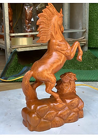 Tượng con ngựa nhất mã phi thiên gữ hương đá kt cao 30×17×8cm