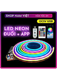 Dây Led Neon RGB Đuổi 5V Điều Khiển Remote và App Điện Thoại