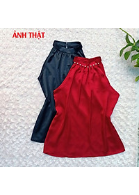 Áo kiểu nữ, Áo sát nách cổ yếm sang chảnh chất Lụa latin cao cấp thoáng mát New Design AO0012