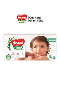 Tã/Bỉm dán Huggies Platinum NatureMade M64/L54/XL44 - Gói Jumbo - Hàng chính hãng