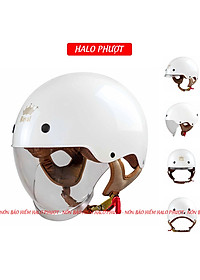 (Tặng Tai Mèo) Nón Bảo Hiểm Nửa Đầu Kính Âm - Lót có thể tháo rời - màu sắc đa dạng - khóa chắc chắn