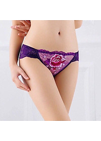 Set 10 quần lót ren họa tiết hoa hồng trộn màu ngẫu nhiên